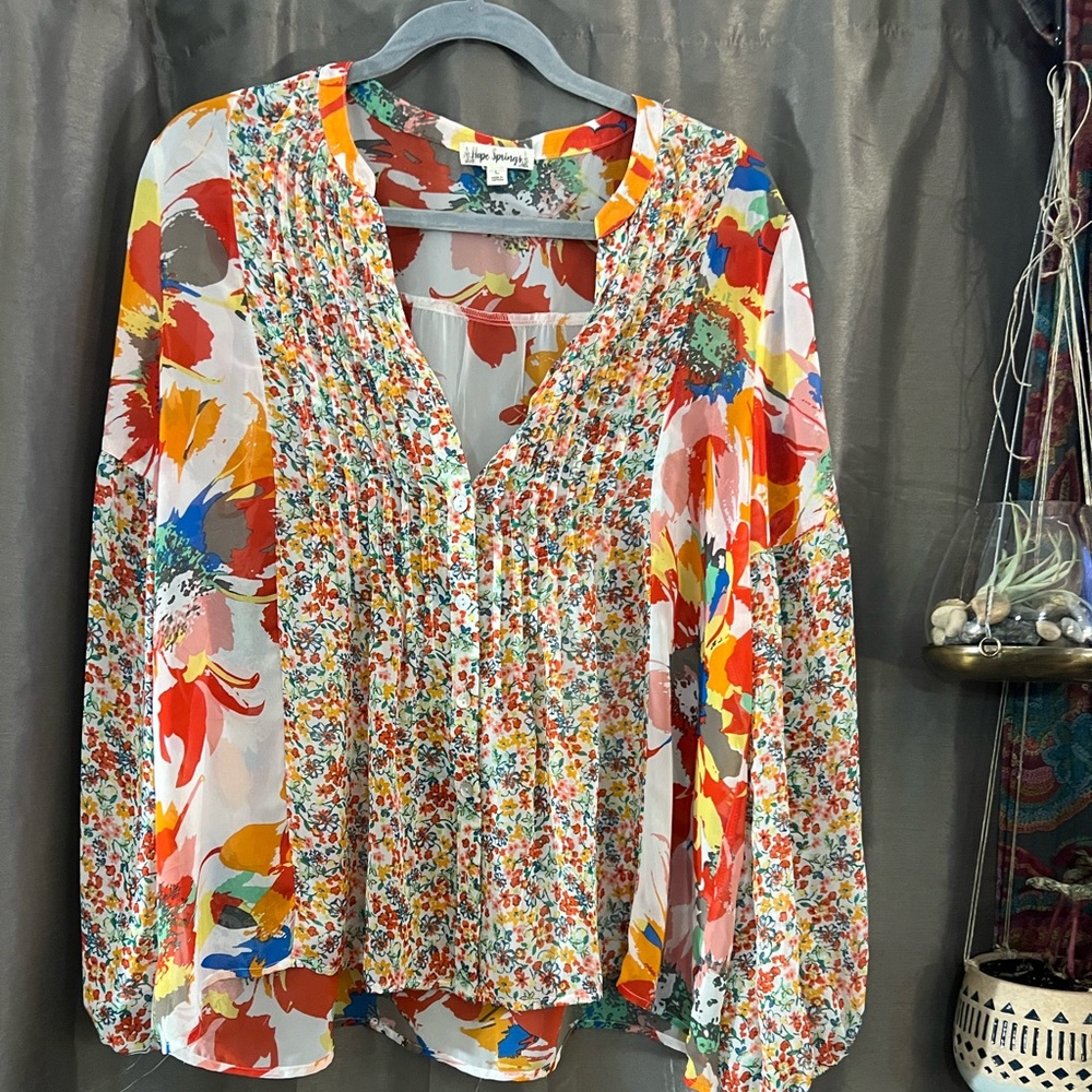Super colorful bohemian top!